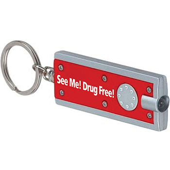 See Me! Drug Free! (10 Pack) Flashlight Keychain